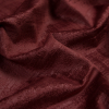 British Imported Claret Embossed Textured Velvet - Detail | Mood Fabrics