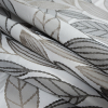 British Imported Smoke Leafy Satin-Faced Jacquard - Folded | Mood Fabrics