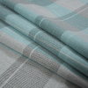 British Imported Aqua Plaid Polyester Twill - Folded | Mood Fabrics