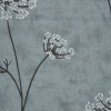 British Aqua Floral Embroidered Polyester Woven - Detail | Mood Fabrics