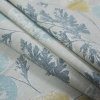 British Imported Indigo Foliage Printed Cotton Canvas - Folded | Mood Fabrics