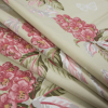 British Imported Coral Floral Printed Cotton Canvas - Folded | Mood Fabrics