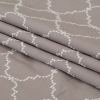British Imported Fog Moroccan Embroidered Imitation Dupioni - Folded | Mood Fabrics