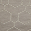 British Nougat Geometric Embroidered Sateen - Detail | Mood Fabrics