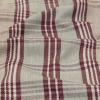 British Imported Grape Shake Plaid and Herringbone Woven - Detail | Mood Fabrics
