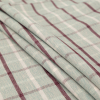 British Imported Mint Tattersall Check and Herringbone Woven - Folded | Mood Fabrics
