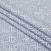 British Imported Sky Geometric Chenille Jacquard - Folded | Mood Fabrics