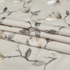 British Imported Linen Floral Embroidered Imitation Dupioni - Folded | Mood Fabrics