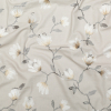 British Imported Linen Floral Embroidered Imitation Dupioni | Mood Fabrics
