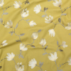 British Imported Mimosa Floral Embroidered Imitation Dupioni | Mood Fabrics