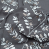 British Imported Nougat Leafy Embroidered Imitation Dupioni - Detail | Mood Fabrics