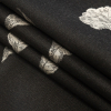 British Imported Smoke Floral Satin-Faced Drapery Jacquard - Folded | Mood Fabrics