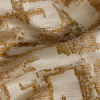 British Imported Ochre Abstract Drapery Jacquard - Detail | Mood Fabrics
