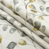 British Imported Stone Watercolor Floral Printed Cotton Canvas - Folded | Mood Fabrics