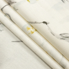 British Imported Stone Watercolor Storks Printed Cotton Canvas - Folded | Mood Fabrics
