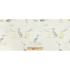 British Imported Stone Watercolor Storks Printed Cotton Canvas - Full | Mood Fabrics