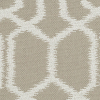 British Imported Linen Geometric Ikat Polyester Pique - Detail | Mood Fabrics