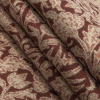British Imported Claret Floral Drapery Jacquard - Folded | Mood Fabrics