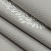 British Imported Silver Foliage Embroidered Drapery Woven - Folded | Mood Fabrics
