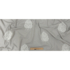 British Imported Silver Foliage Embroidered Drapery Woven - Full | Mood Fabrics