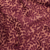 British Imported Claret Leafy Chenille Jacquard | Mood Fabrics