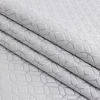 British Imported Platinum Tiled Geometric Polyester Jacquard - Folded | Mood Fabrics