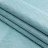 British Imported Aquamarine Leafy Jacquard - Folded | Mood Fabrics
