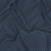 British Imported Indigo Geometric Polyester Jacquard | Mood Fabrics