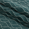 British Imported Emerald Leafy Silhouettes Polyester Jacquard - Folded | Mood Fabrics