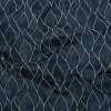 British Imported Indigo Leafy Silhouettes Polyester Jacquard | Mood Fabrics