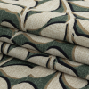 British Imported Olive Leafy Printed Cotton Canvas - Folded | Mood Fabrics