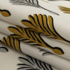 British Imported Sunflower Geometric Ferns Printed Cotton Canvas - Folded | Mood Fabrics