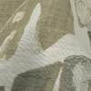 British Imported Kiwi Monstera Leaves Drapery Jacquard - Detail | Mood Fabrics
