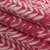 British Imported Watermelon Chevron Leaves Satin-Faced Drapery Jacquard - Folded | Mood Fabrics