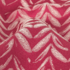 British Imported Watermelon Chevron Leaves Satin-Faced Drapery Jacquard - Detail | Mood Fabrics