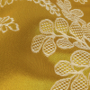 British Imported Mimosa Foliage Satin-Faced Jacquard - Detail | Mood Fabrics