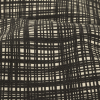 British Imported Gunmetal Uneven Grid Printed Cotton Canvas - Detail | Mood Fabrics