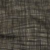 British Imported Gunmetal Uneven Grid Printed Cotton Canvas | Mood Fabrics