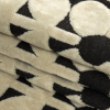 British Imported Charcoal Sixties Stems Burnout Velvet Jacquard - Folded | Mood Fabrics