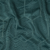 British Imported Peacock Geometric Chevron Recycled Polyester Jacquard | Mood Fabrics