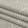 British Imported Platinum Geometric Chevron Recycled Polyester Jacquard - Folded | Mood Fabrics