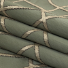 British Imported Sage Abstract Shapes Drapery Jacquard - Folded | Mood Fabrics