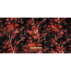 British Imported Scarlet Watercolor Tropical Branches Printed Polyester Microvelvet - Full | Mood Fabrics