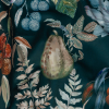British Imported River Tropical Fruits and Foliage Printed Polyester Microvelvet | Mood Fabrics