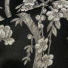British Imported Ebony Perched in Paradise Printed Polyester Microvelvet - Detail | Mood Fabrics