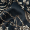 British Imported Ocean Perched in Paradise Printed Polyester Microvelvet - Detail | Mood Fabrics