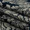 British Imported Ink Ornate Leaves Drapery Jacquard - Folded | Mood Fabrics