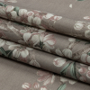 British Imported Putty Blossoming Trees and Bees Printed Cotton Canvas - Folded | Mood Fabrics