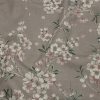British Imported Putty Blossoming Trees and Bees Printed Cotton Canvas | Mood Fabrics