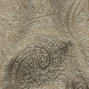 British Imported Latte Delicate Paisley Cotton and Recycled Polyester Drapery Jacquard - Detail | Mood Fabrics